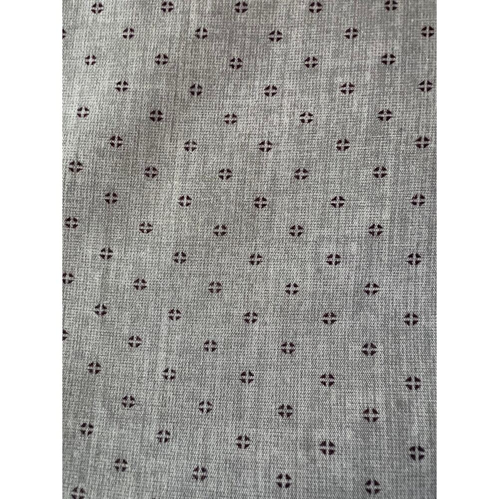 Scully Men’s Gray Microprint Band Collar Shirt, S - Picture 2 of 5